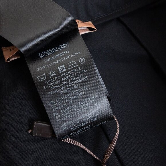 Ermanno Scervino Skirt Black Embroidered Paisley Maxi Italy Boho IT 40 / XS - Picture 13 of 14